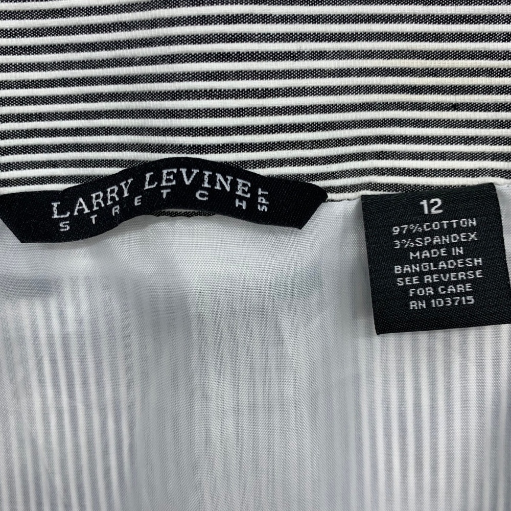 🎉Larry Levine Black & White Striped Skirt - Picture 3 of 5